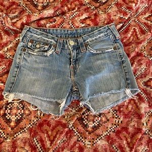 True religion cut off shorts